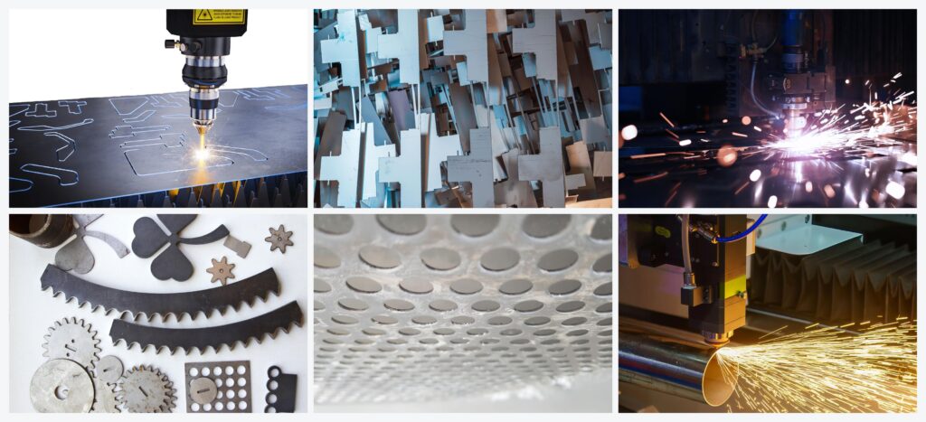 laser cutting metal sheets and parts including industrial fabrication, tube cutting, precision components and finished metal products