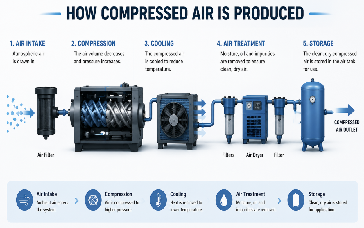 compressed air production
